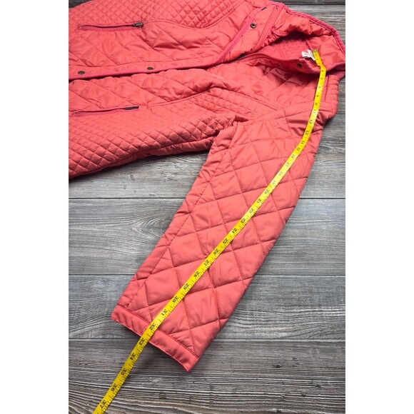 Appleseed's Orange Coral Quilted Barn Jacket Plus 1X Country Chic Cottagecore - Picture 13 of 16